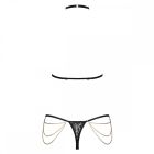 Комплект с анималистическим принтом Obsessive Pantheria и декоративными цепочками, L/XL вид 5