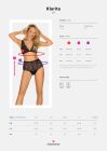 Комплект кружевной Obsessive Klarita лиф и трусики с высокой посадкой, черный, L/XL вид 8