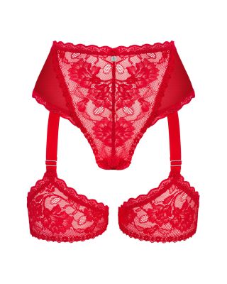 Трусики з поясом для панчохи Obsessive Belovya M/L