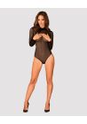Боди Obsessive B136 из полупрозрачной ткани, черный, XS/S вид 4