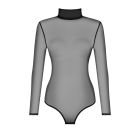 Боди Obsessive B136 из полупрозрачной ткани, черный, XS/S вид 6