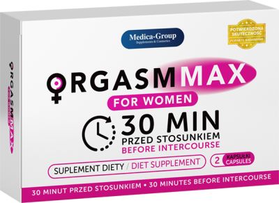 Таблетки ORGASM MAX оргазм и либидо женщин, (цена за упаковку,2 капсулы)