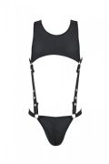 Боді чоловіче Passion ADAM 056 Black L/XL
