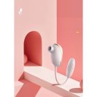 Вакуумний стимулятор клітора з віброяйцем High End Suction Love Egg PINK вид 3