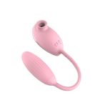 Вакуумный стимулятор клитора с виброяйцом High End Suction Love Egg PINK вид 4