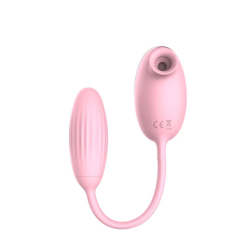Вакуумный стимулятор клитора с виброяйцом High End Suction Love Egg PINK вид 10