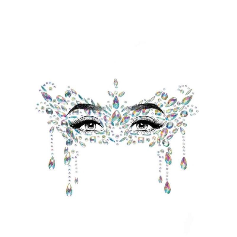 Наклейки для лица Diamond Sticker Masquerade White Leg Avenue вид 3