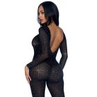 Комбінезон сексуальний Leg Avenue Sheer Rhinestone, XS, зі стразами, чорний вид 6