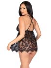 Мереживний пеньюар та стрінги Leg Avenue, чорний, S вид 5