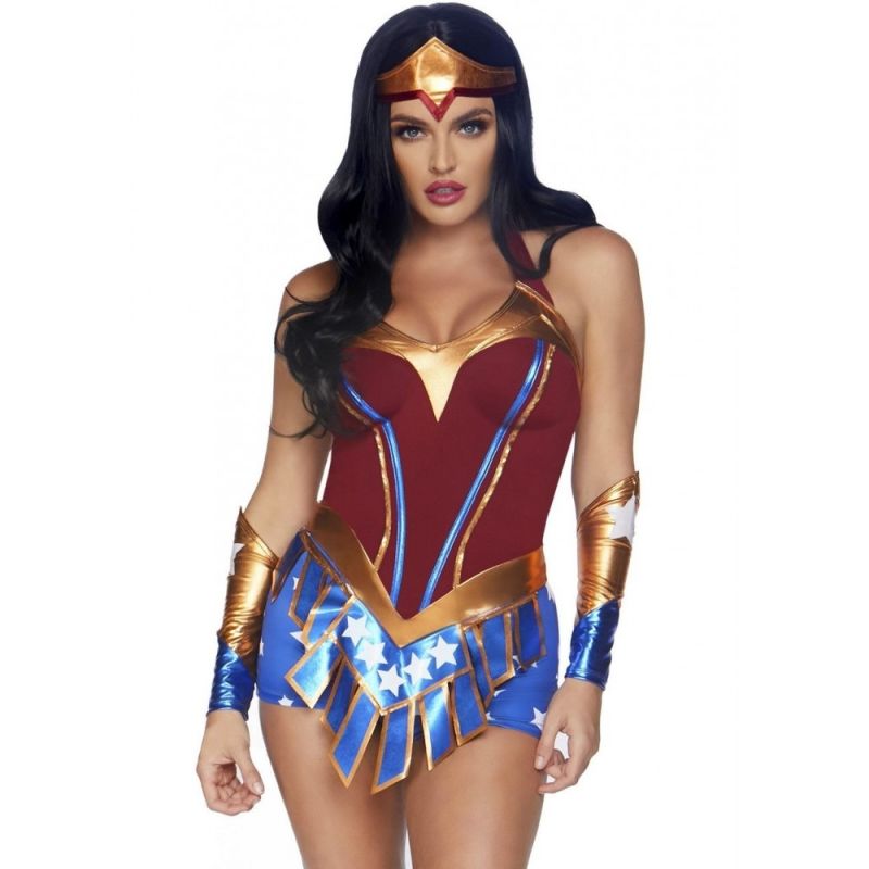 Костюм супер героїні Leg Avenue, M, Heart Stopping Hero вид 4