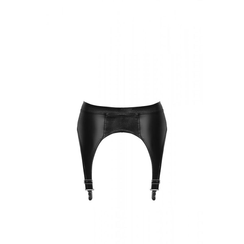 Пояс для панчіх з ефектом зміїної шкіри NOIR Розмір - S вид 5