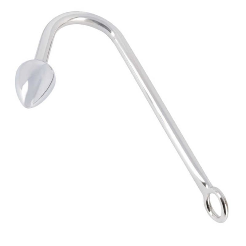 Крюк анальный металлический You2Toys Bondage Hook с кольцом для бондажа, серебристый вид 2