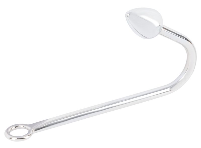 Анальний гачок металевий You2Toys Bondage Hook з кільцем для бондажу, сріблястий вид 4