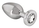 Анальная пробка с камнем You2Toys Jewel Buttplug, серебристая, Small