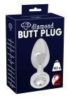 Анальная пробка с камнем You2Toys Jewel Buttplug, серебристая, Small вид 6