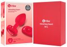 Анальная пробка с вибрацией и пультом управления B-Vibe Vibrating Heart Plug M/L Red вид 9