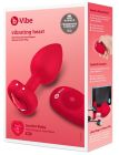 Анальная пробка с вибрацией и пультом управления B-Vibe Vibrating Heart Plug M/L Red вид 10