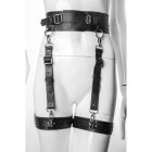 Гартери широкі з пряжками G4.1 Candy Hero, екошкіра, ручна робота, чорні, OS вид 3