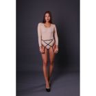 Пояс для чулок S4 Candy Hero, экокожа, черный, OS вид 5