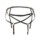 Пояс для чулок S4 Candy Hero, экокожа, черный, OS вид 6