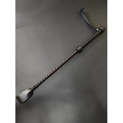 Стек шкіряний БДСМ Candy Hero, довгий, чорний вид 2