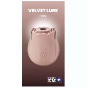 Вакуумный стимулятор клитора в виде розы Sweet Em Velvet Lure, бежевый