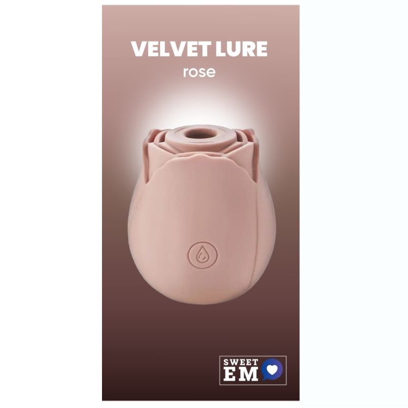 Вакуумний стимулятор клітора у вигляді троянди Sweet Em Velvet Lure, бежевий вид 2