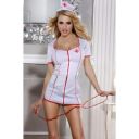 Костюм соблазнительной медсестры S/M Sunspice, белый, 4 предмета