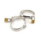 Оковы на ноги металлические DS Fetish с цепью и замочками вид 3