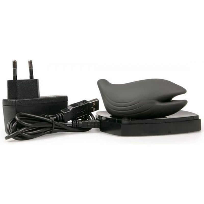 Вібратор для клітора у формі кита Iroha+ Yoru Tenga, медичний силікон, чорний вид 4