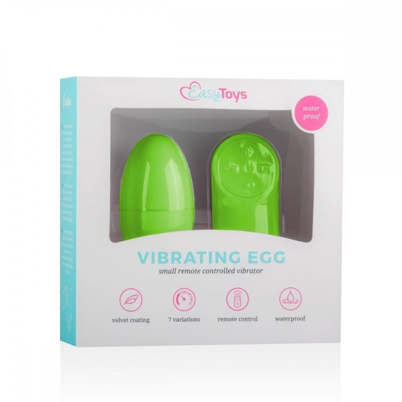 Вибраируйте с пультом Easytoys Remote Control Vibrating Egg, зеленое вид 5