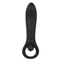 Анальный вибратор Easytoys, силиконовый, черный, 15.5х3 см