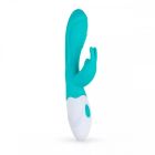 Вибратор-кролик Leda Good Vibes Only, силиконовый, голубой, 20 см х 3.2 см вид 3