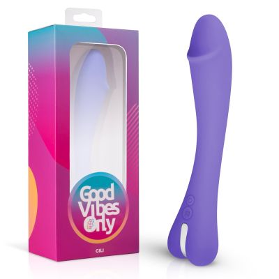 Вибратор для точки G Gili Good Vibes Only, силиконовый, фиолетовый, 22 см х 3.8 см
