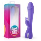 Вибратор-кролик Trix Good Vibes Only, силиконовый, фиолетовый, 22.5 см х 4 см вид 2