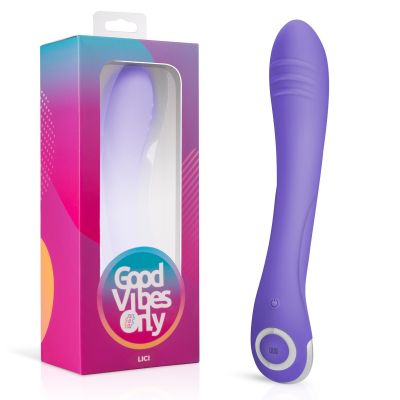 Вибратор для точки G Lici Good Vibes Only, силиконовый, фиолетовый, 22.5 см х 3.7 см
