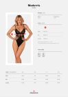 Кружевное боди Obsessive Maderris M/L Черное вид 6