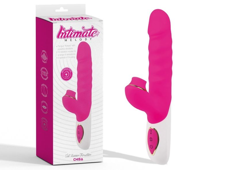 Вибратор кролик с вакуумной стимуляцией CHISA Intimate Melody Clit Kisser THruster, розовый вид 2