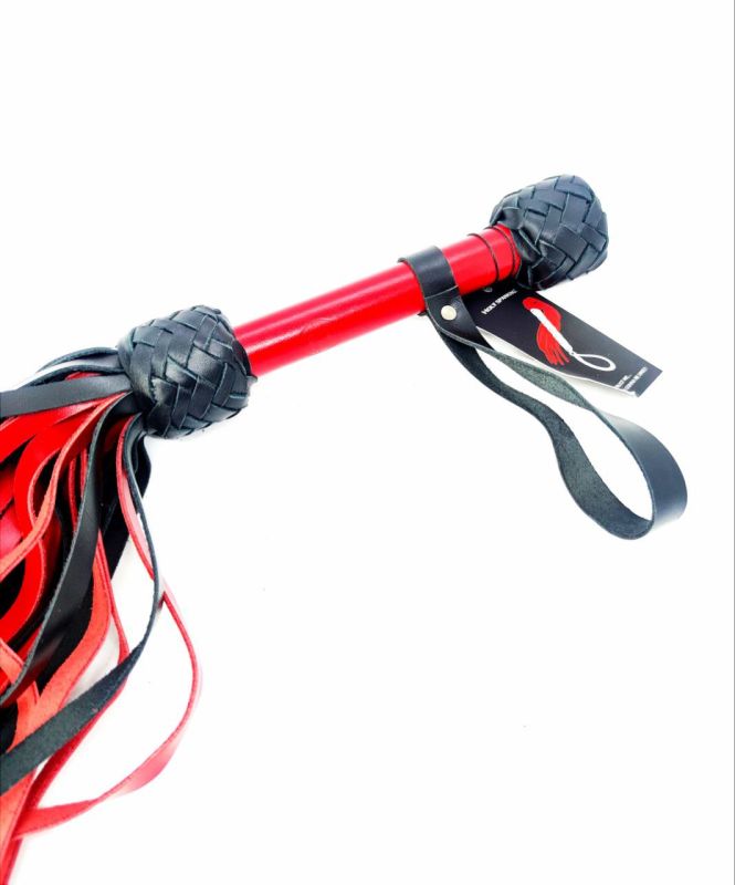 Флогер модель Flog3-35хвостів RED/Black (Шкіра) N вид 7