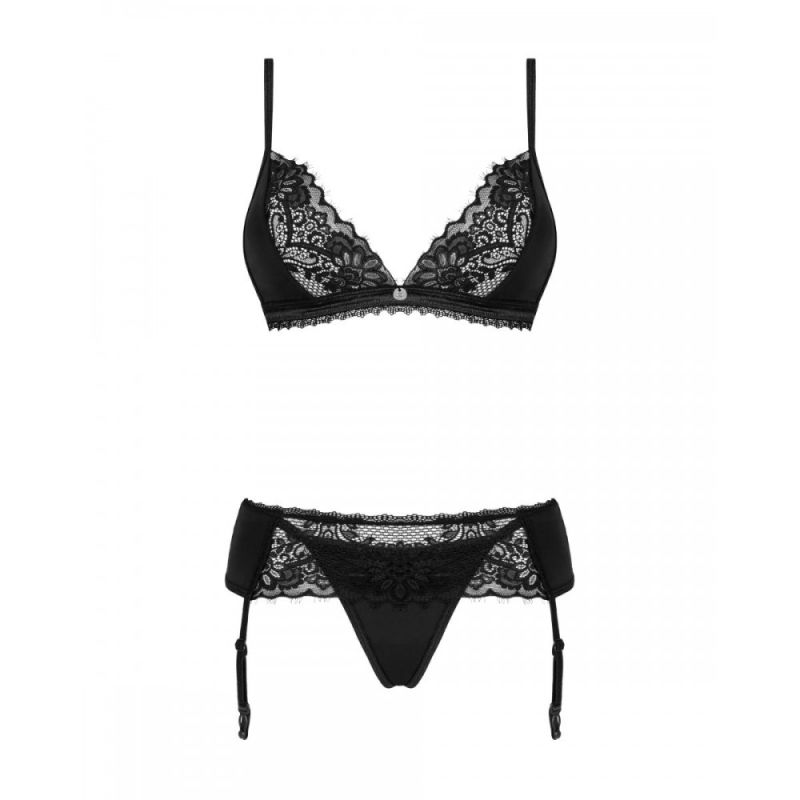 Мереживний комплект Obsessive Maderris 3-pcs set XS/S вид 4