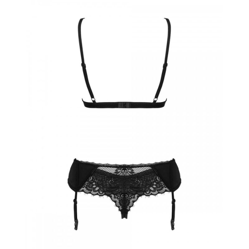 Кружевной комплект Obsessive Maderris 3-pcs set XS/S вид 6