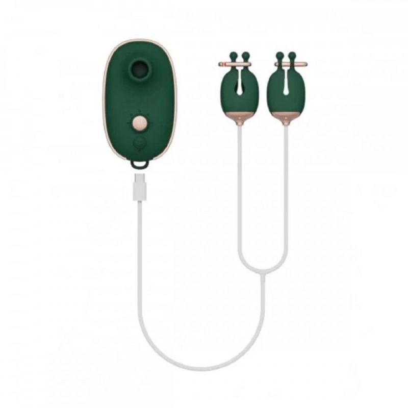 Набір секс-іграшок Qingnan Quartet, 4 предмети GREEN вид 5