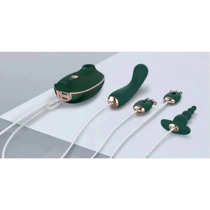 Набор секс-игрушек Qingnan Quartet, 4 предмета GREEN вид 7
