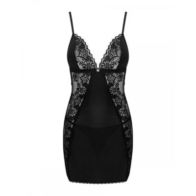 Пеньюар та стрінги Obssesive Maderris chemise & thong XS/S