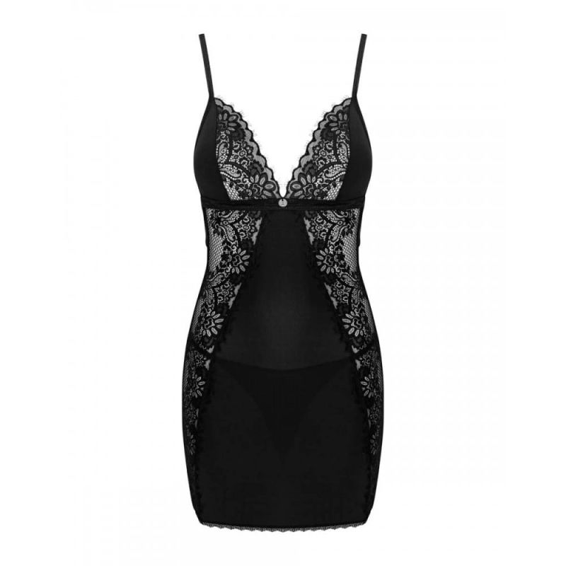 Пеньюар и стринги Obssesive Maderris chemise & thong XS/S вид 4