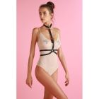 Портупея с ошейником Candy Hero H2, натуральная кожа, черная вид 3