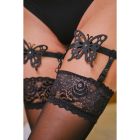 Подвязка для чулок с бабочкой Candy Hero "модель S10B" черная, экокожа, ручная работа вид 2