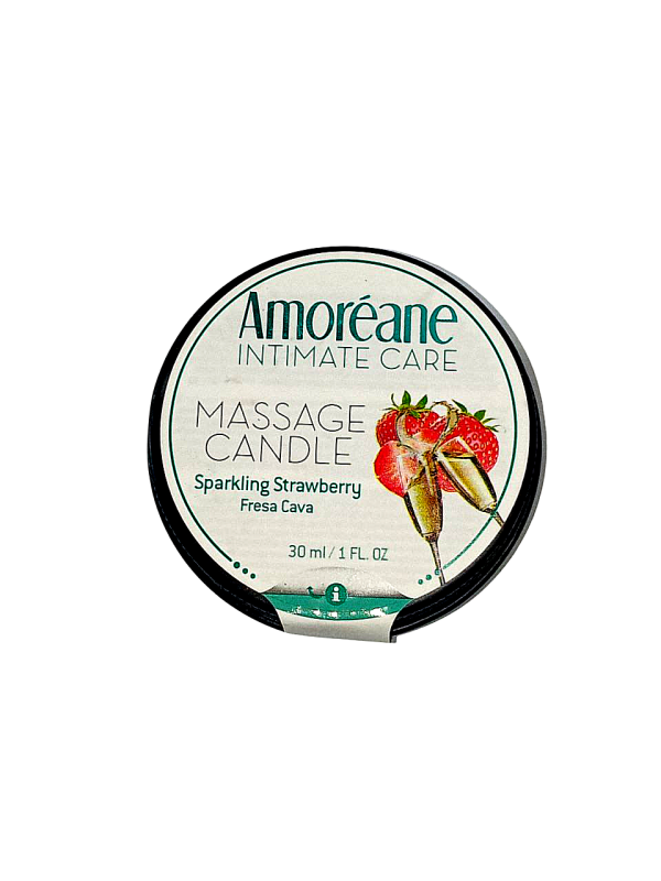 Масажна свічка Amoreane Полуниця з шампанським, 30 мл вид 4