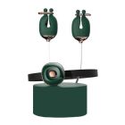 Набір затискачі для сосків з вібрацією та нашийник Qingnan No.2, зелений вид 2