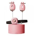 Набор зажимы для сосков с вибрацией и ошейник Qingnan No.2, розовый вид 2